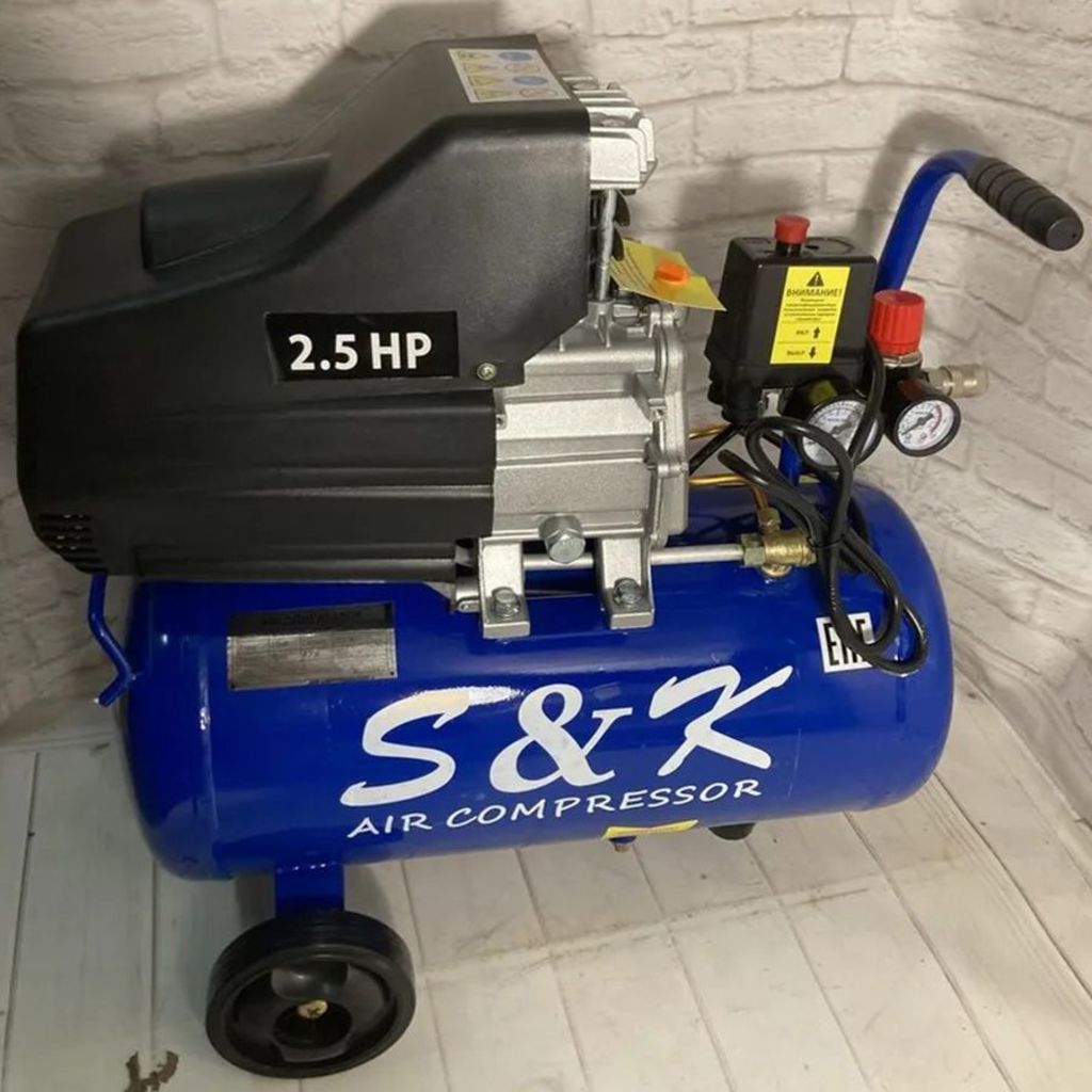 Компрессор с прямой передачей Tehnoline S&K T260/24, 1,7кВт, 8 бар