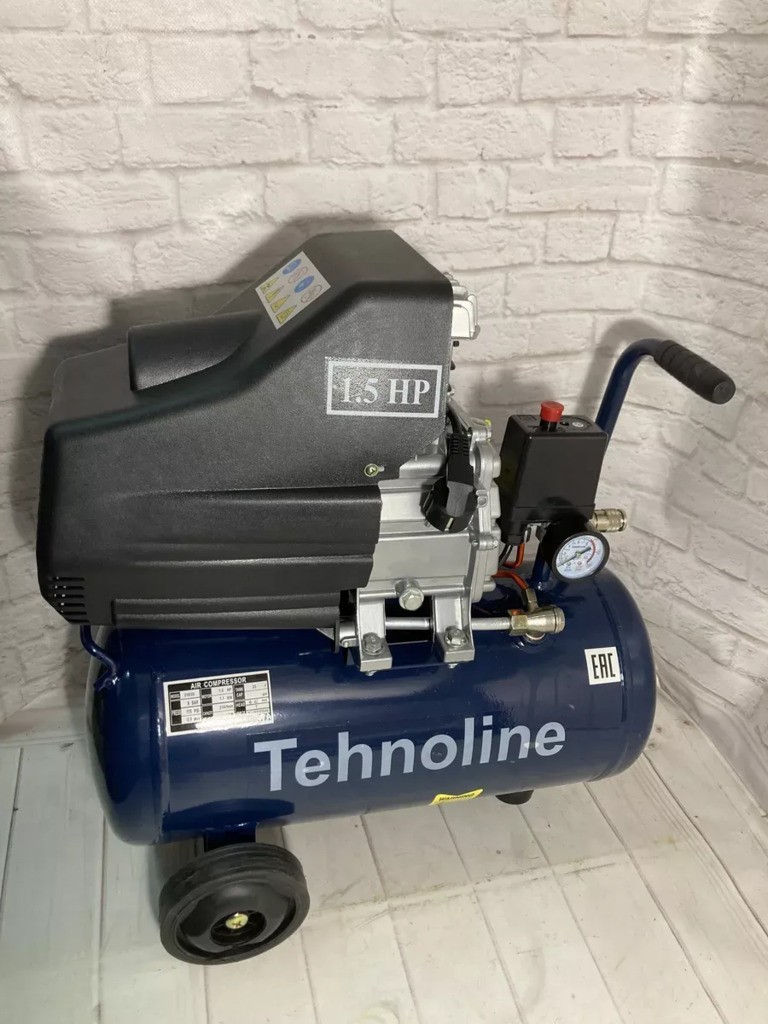 Компрессор с прямой передачей Tehnoline S&K T210/25, 1,5 кВт, 8 бар, 1 поршень