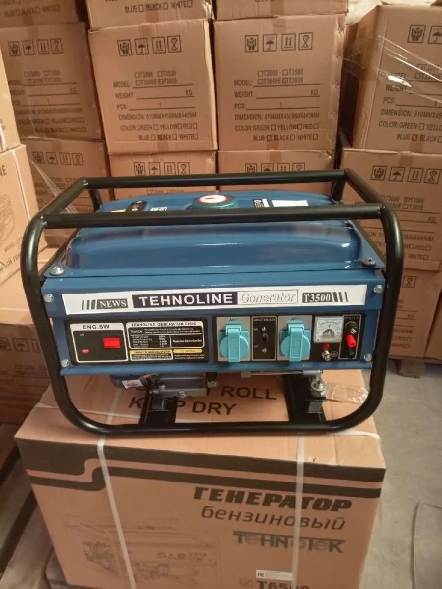 Генератор Tehnotek T3500, 3 кВт, 220В, ручной старт