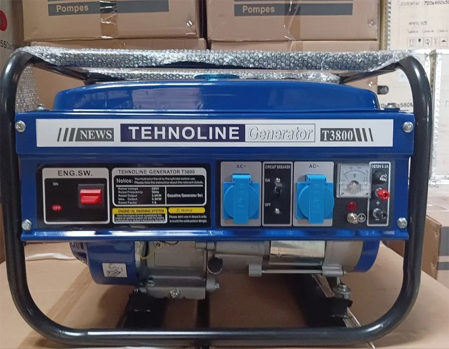 Генератор Tehnotek T3800, 3,3 кВт, 220В, ручной старт