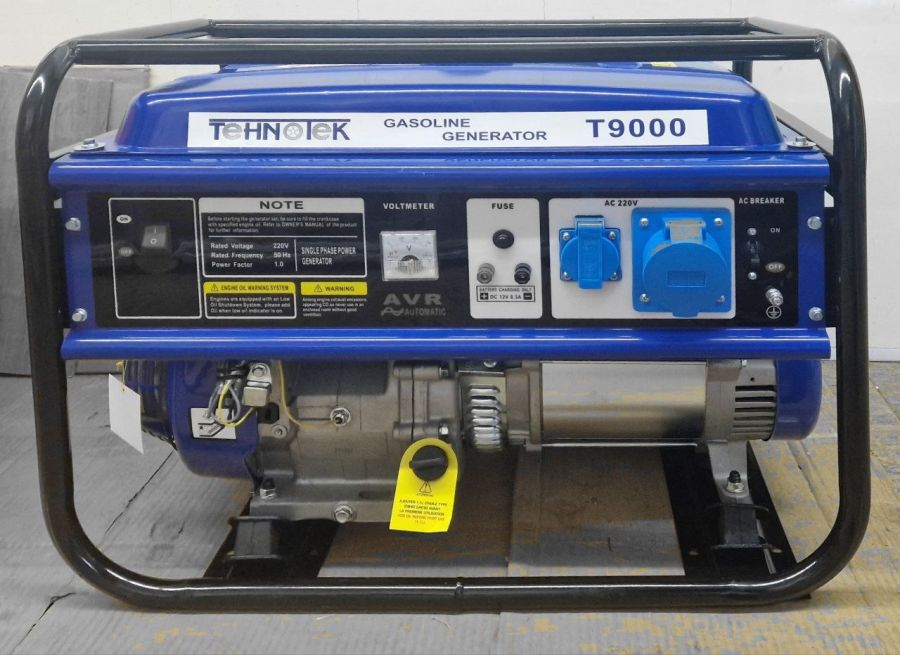 Генератор Tehnotek T9000, 8 кВт, 220В, ручной старт