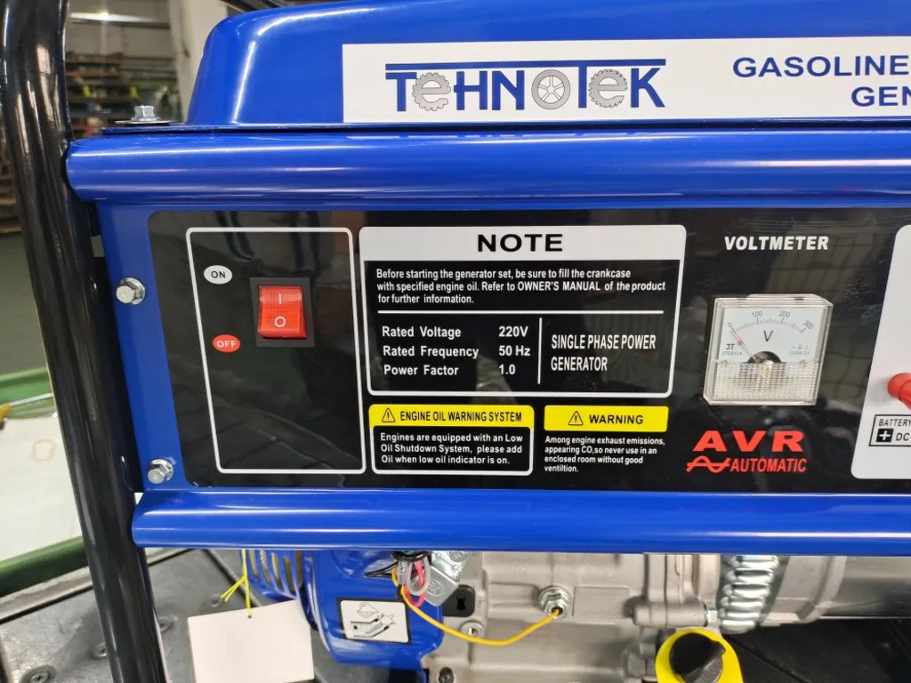 Генератор Tehnotek T6500, 6 кВт, 220В, ручной старт