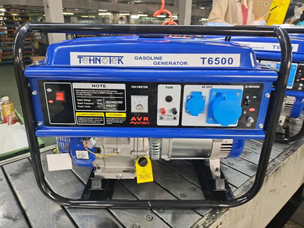 Генератор Tehnotek T6500, 6 кВт, 220В, ручной старт