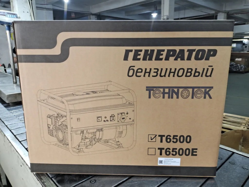 Генератор Tehnotek T6500, 6 кВт, 220В, ручной старт