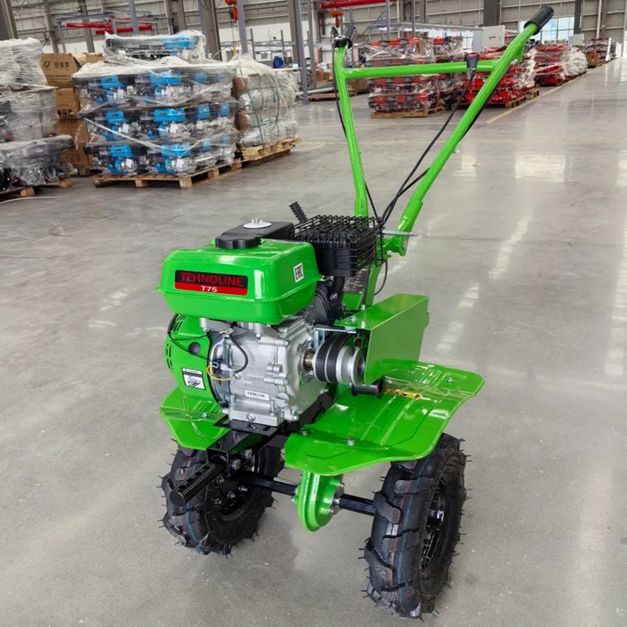 Мотокультиватор Tehnoline T75, 7,0 л.с., колёса + сцепка