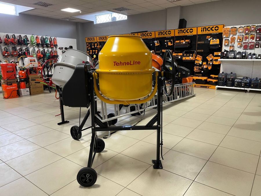 Бетоносмеситель Tehnoline T160 чугунный венец, 160 л., 800 Вт