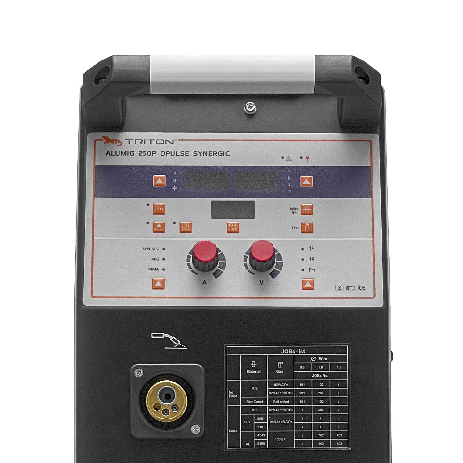 Сварочный полуавтомат TRITON ALUMIG 250P Dpulse Synergic, MMA 300 А, 380 В