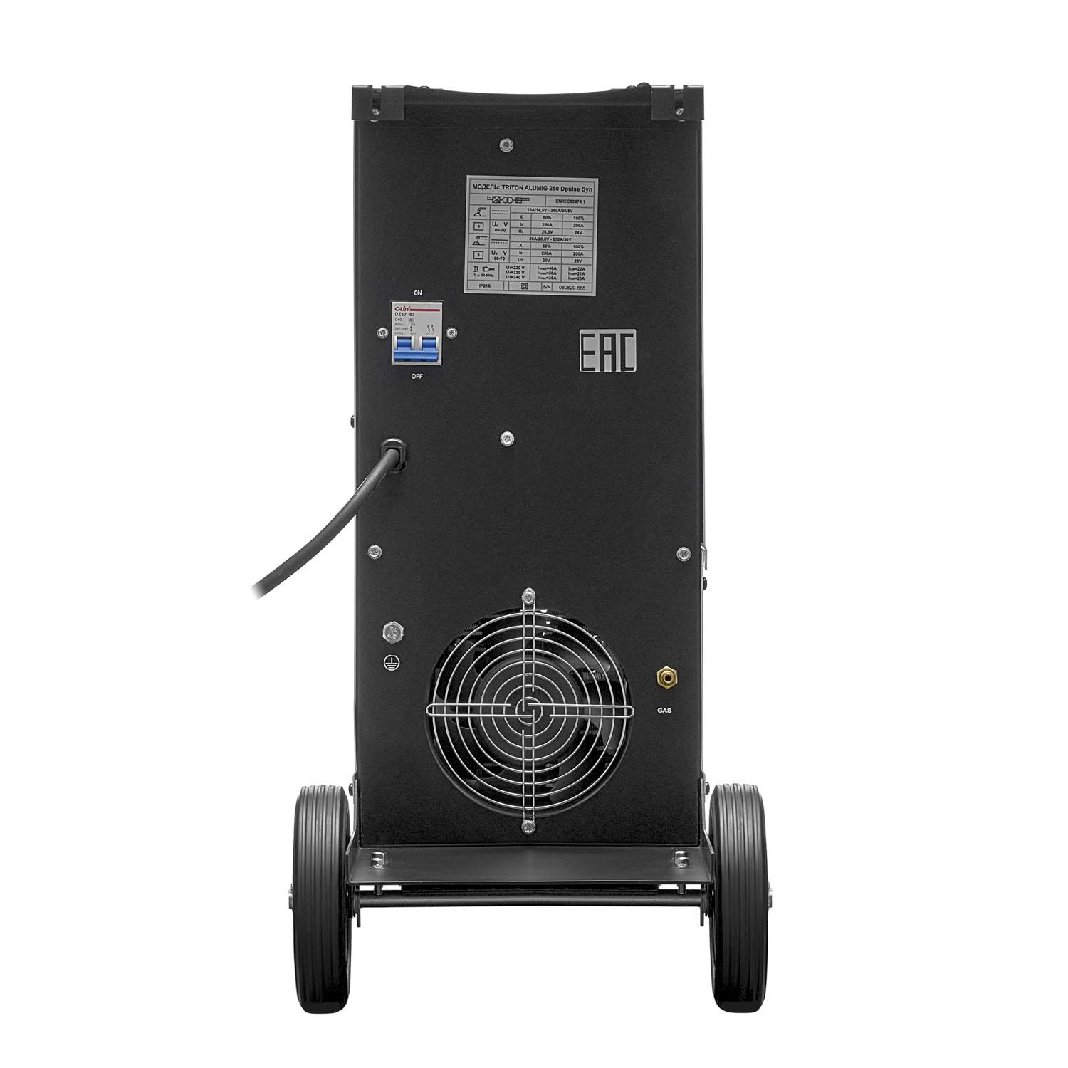 Сварочный полуавтомат TRITON ALUMIG 250P Dpulse Synergic, MMA 300 А, 380 В