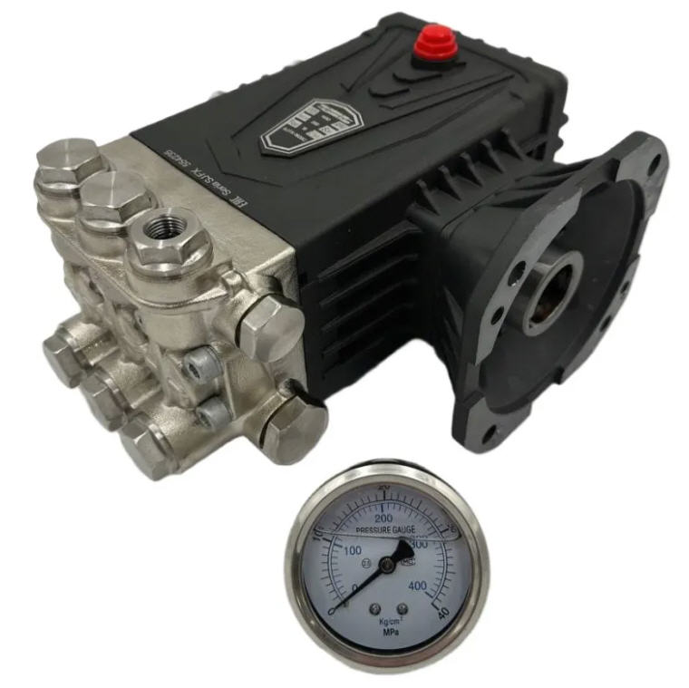 Насос высокого давления TOR SJFX1525C, 250 бар, 7.5 кВт, 15 л/мин, с манометром
