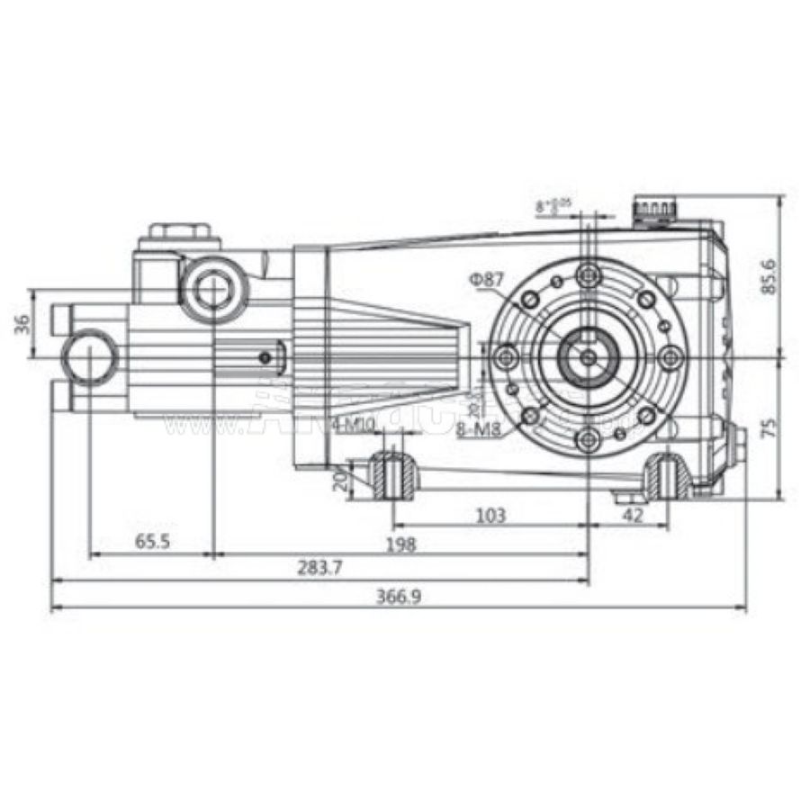 Насос высокого давления TOR DS1650-N24, 15 кВт, 500 бар, 16 л/мин