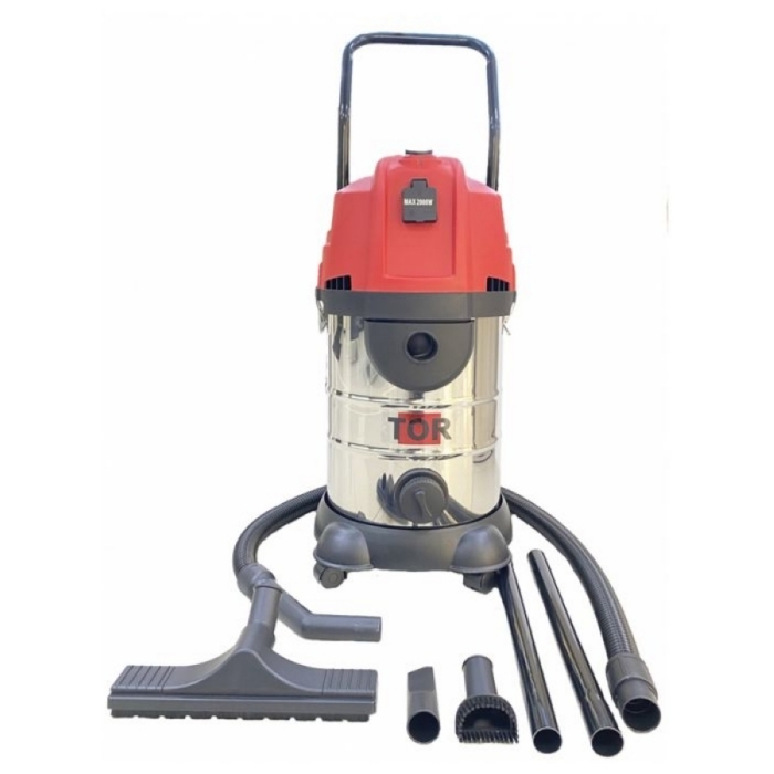 Пылесос TOR RLC168A-30L INOX, 1400 Вт, 30 л с розеткой