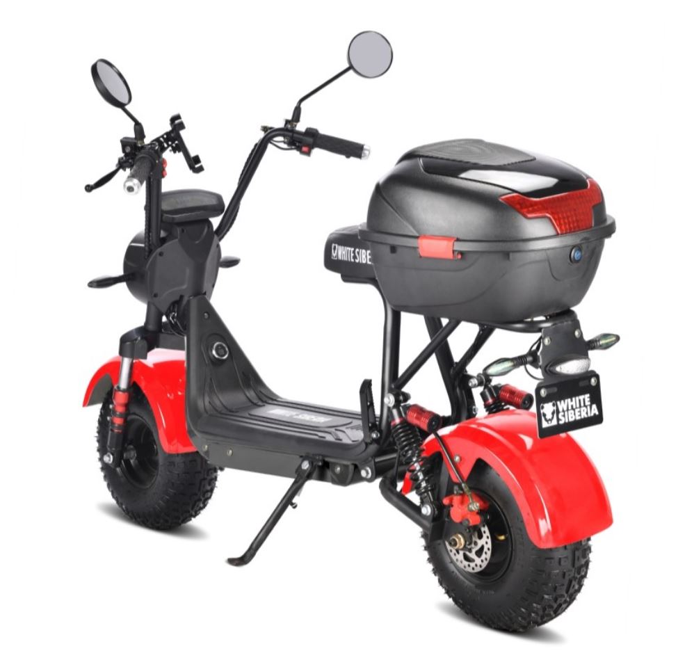 Электроскутер WHITE SIBERIA MINI R 2.0 1200W RED