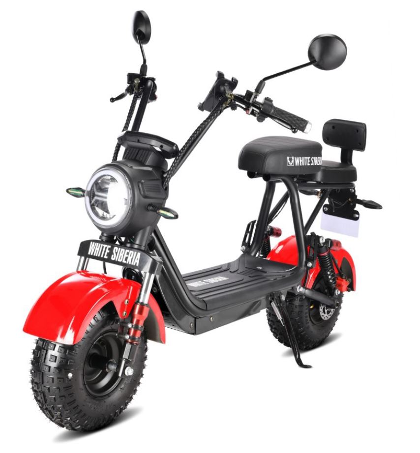 Электроскутер WHITE SIBERIA MINI R 2.0 1200W RED
