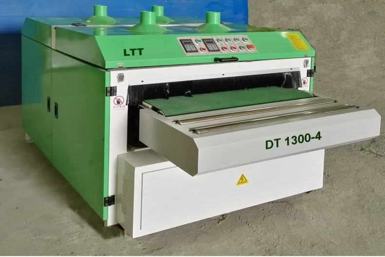 Шлифовальный станок LTT DT1300-4, 6 кВт, с 4 лепестковыми барабанами 1300мм