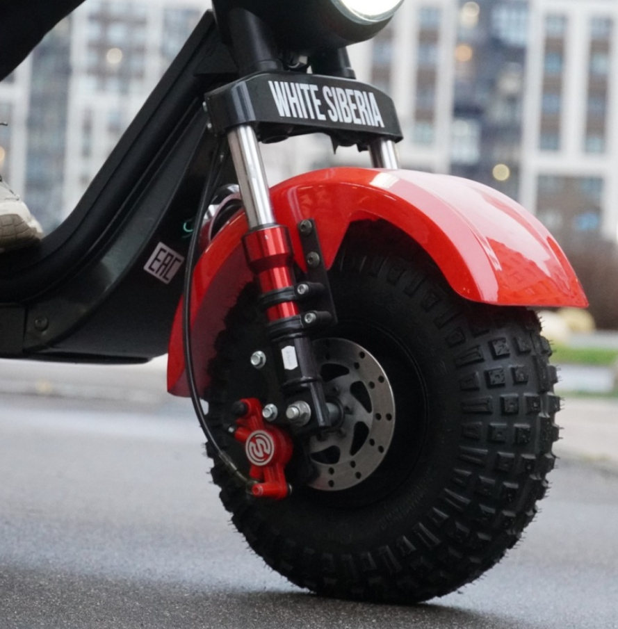 Электротрицикл WHITE SIBERIA TRIKE MINI RED 1500W Шоссейные колёса