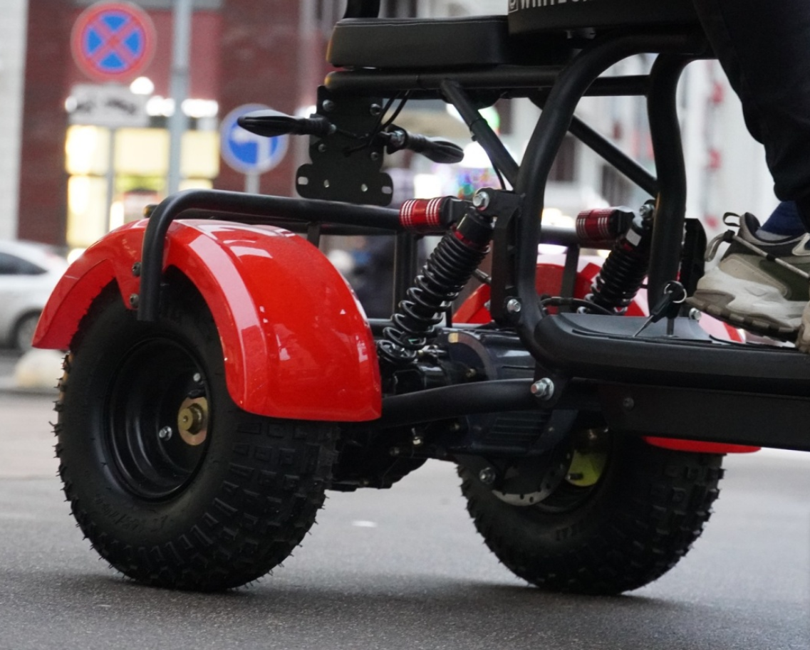Электротрицикл WHITE SIBERIA TRIKE MINI RED 1500W Шоссейные колёса