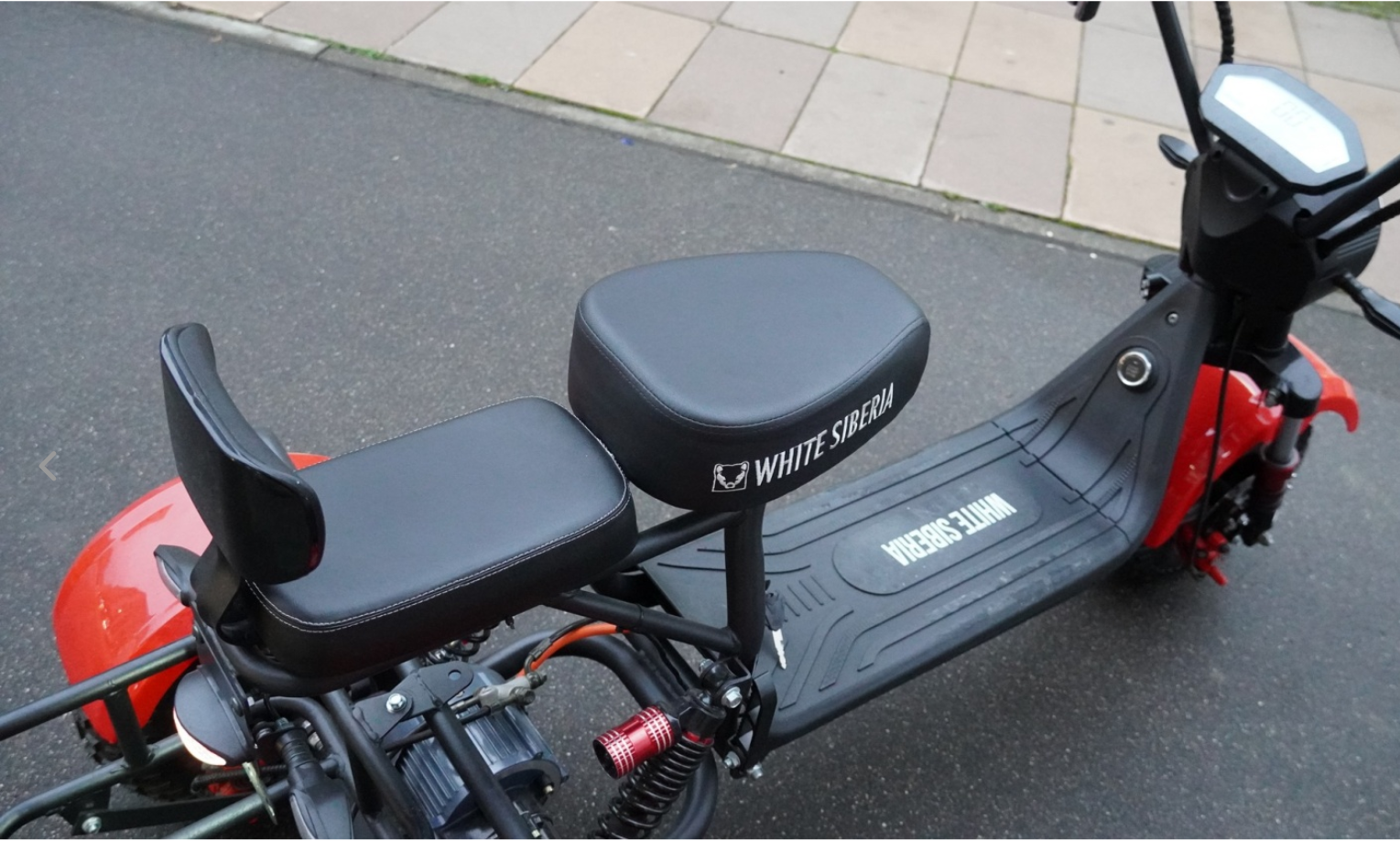 Электротрицикл WHITE SIBERIA TRIKE MINI RED 1500W Шоссейные колёса