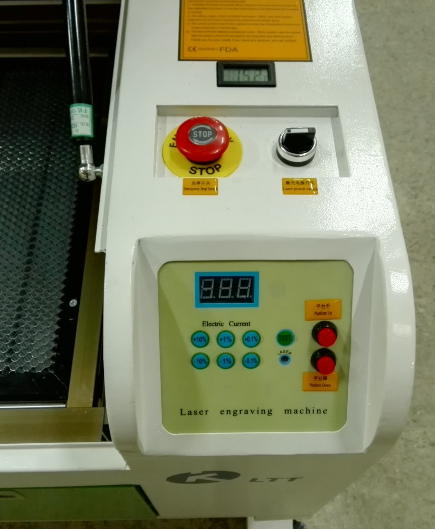 Лазерно-гравировальный станок с ЧПУ LTT-Z1040B, 60Вт, чиллер СW3000, с подъемным столом