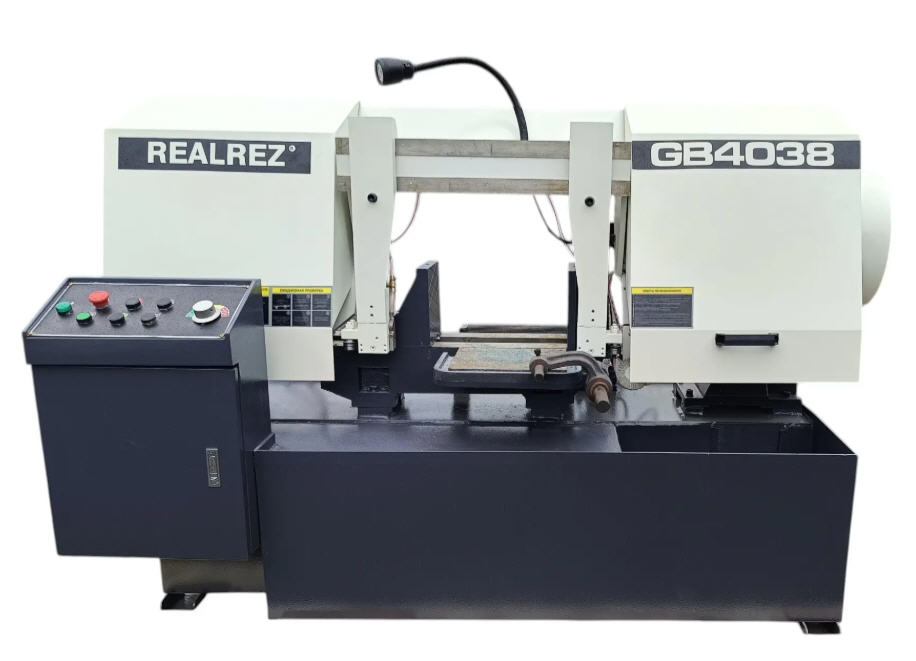 Полуавтоматический ленточнопильный станок REALREZ GB4038, 3.81кВт, 380В