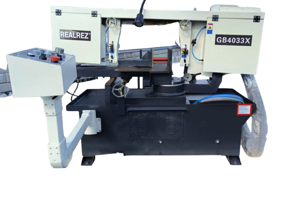 Полуавтоматический ленточнопильный станок REALREZ GB4033X, 2.66кВт, 380В