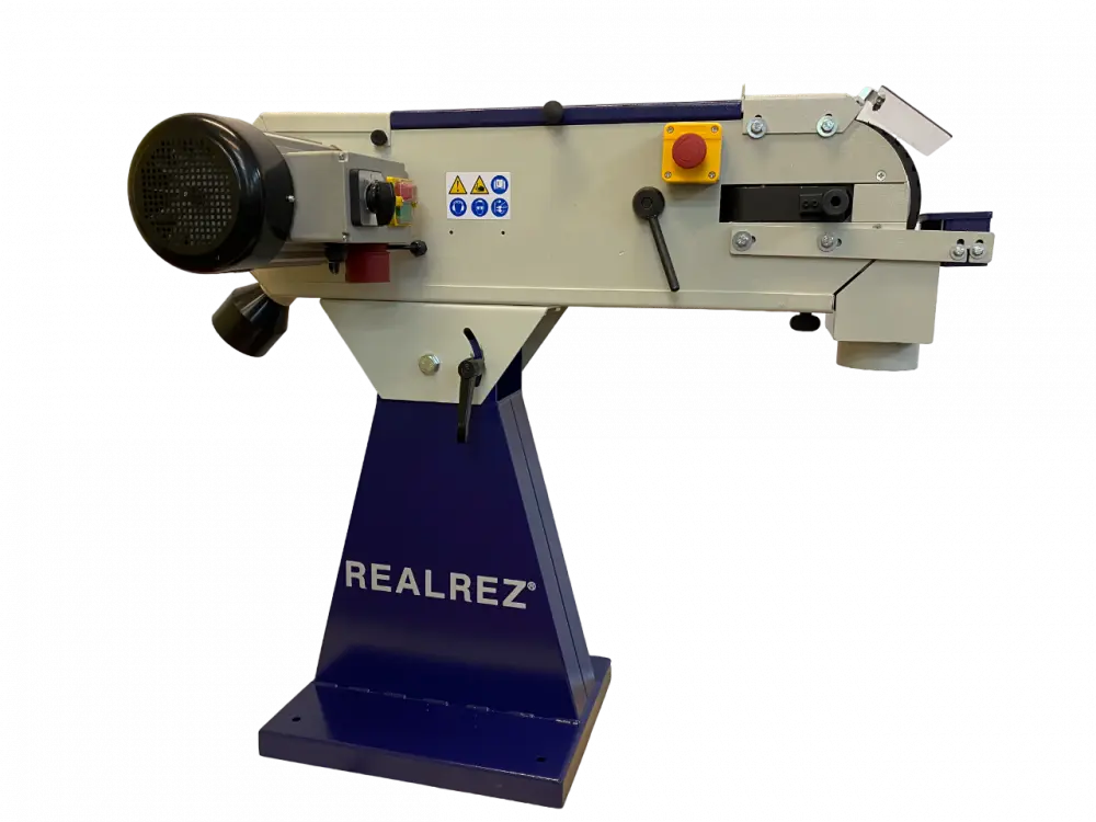 Ленточный шлифовальный станок REALREZ B1-S6D (400V), 2.8кВт, 2000х150мм