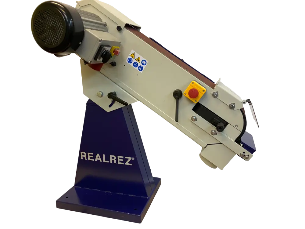 Ленточный шлифовальный станок REALREZ B1-S6D (400V), 2.8кВт, 2000х150мм