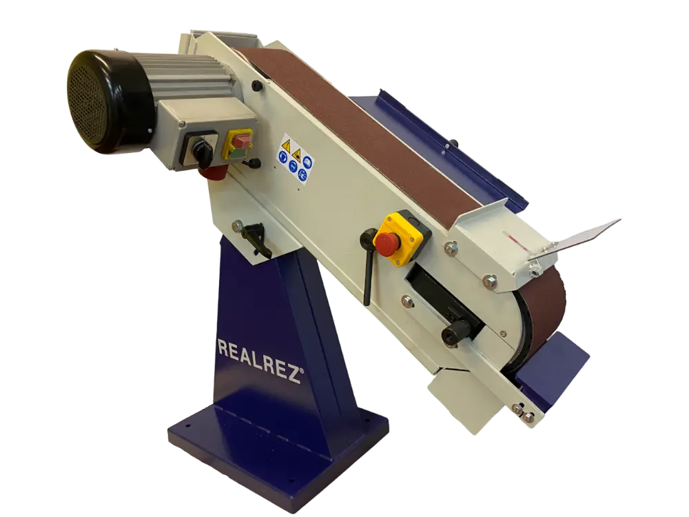 Ленточный шлифовальный станок REALREZ B1-S6D (400V), 2.8кВт, 2000х150мм