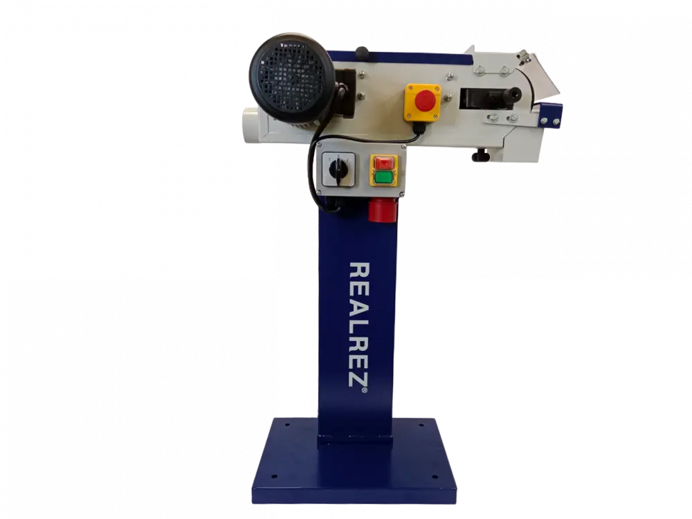 Ленточный шлифовальный станок REALREZ B1-S4D (400V), 1.5кВт, 1220х100мм
