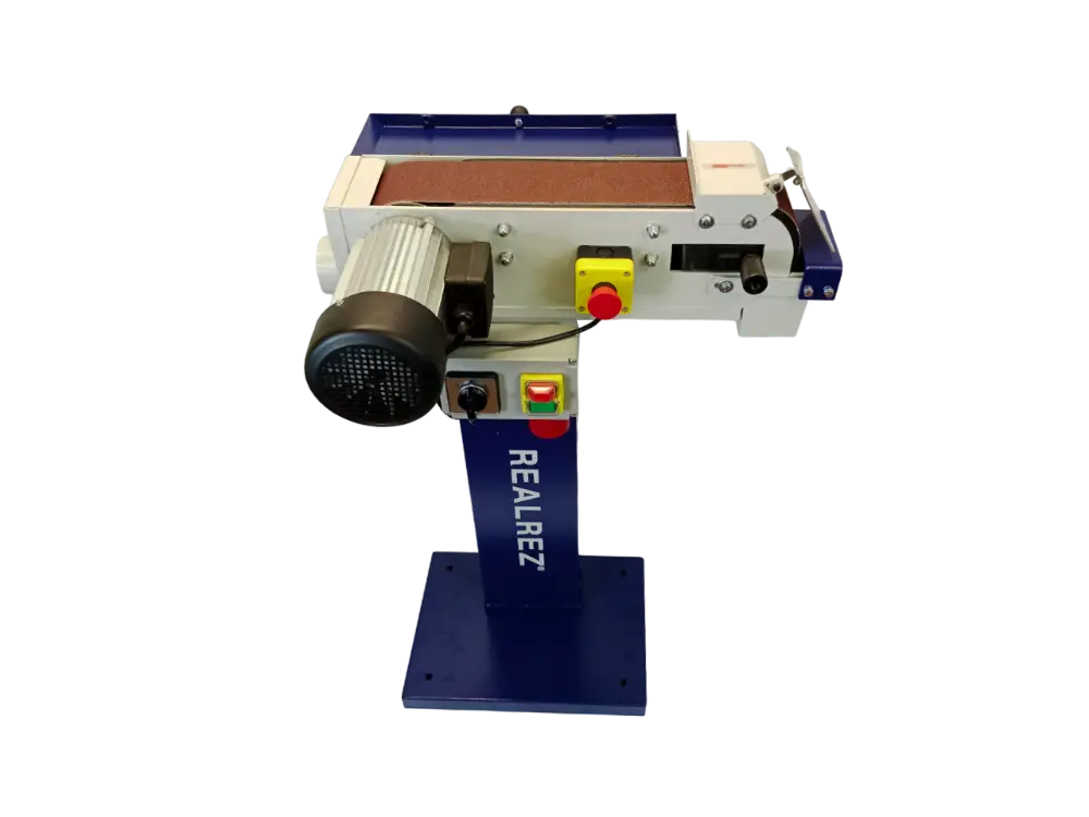 Ленточный шлифовальный станок REALREZ B1-S4D (400V), 1.5кВт, 1220х100мм