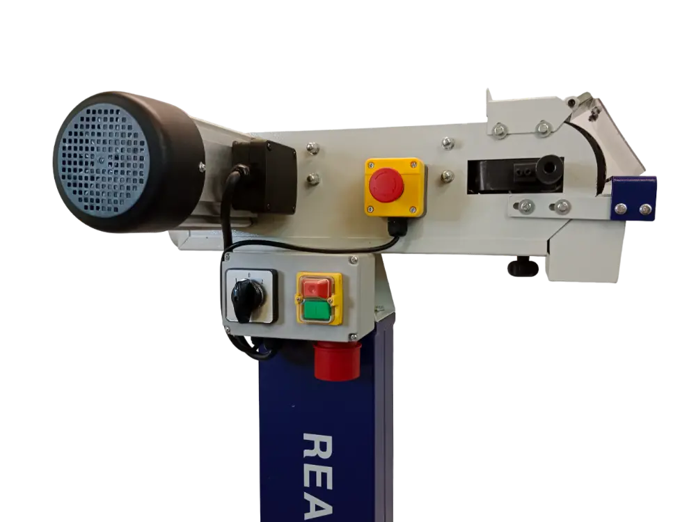Ленточный шлифовальный станок REALREZ B1-S4D (400V), 1.5кВт, 1220х100мм