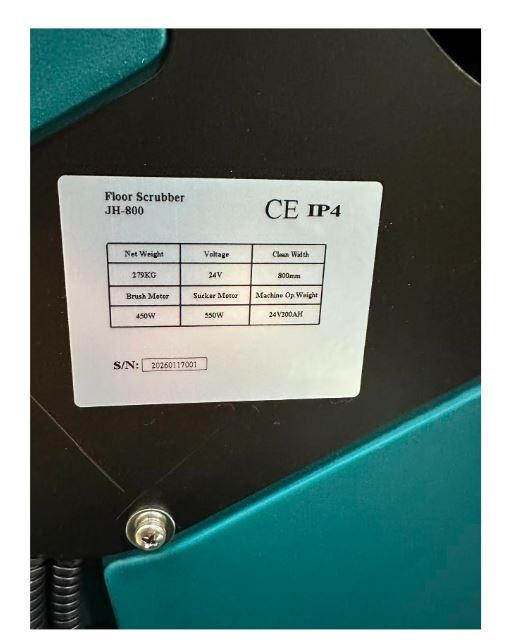 Поломоечная машина TOR JH-800, 5200 м2/ч с АКБ Lithium 24V