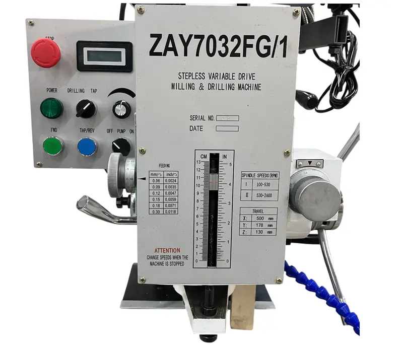 Фрезерно-сверлильный станок Realrez ZAY7032FG/1, 1.1кВт, УЦИ, СОЖ