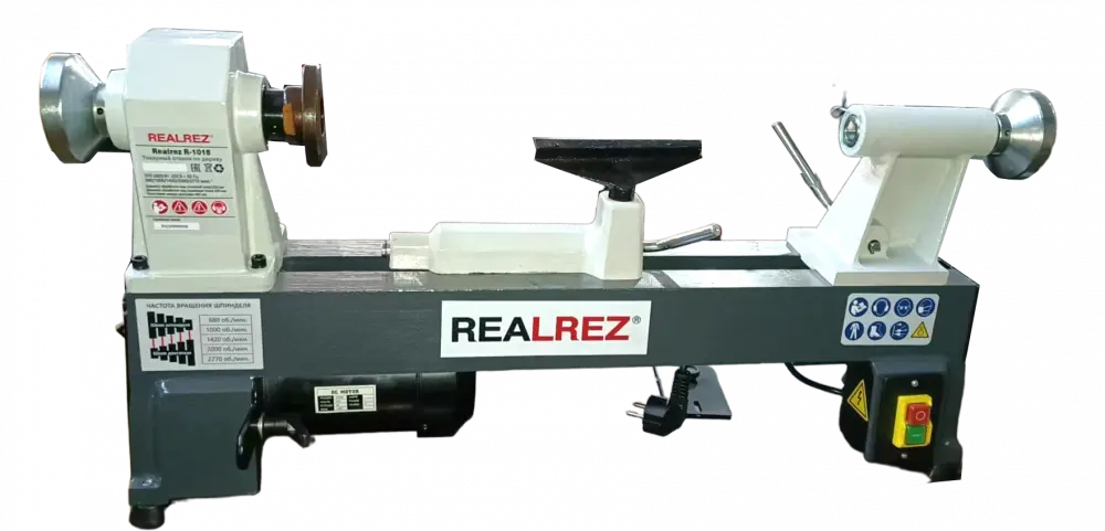 Токарный станок REALREZ R-1018, 370Вт, 220В