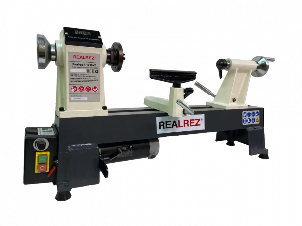 Токарный станок REALREZ R-1218VD, 550Вт, 220В