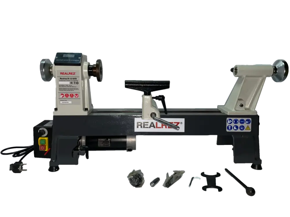 Токарный станок REALREZ R-1218VD, 550Вт, 220В