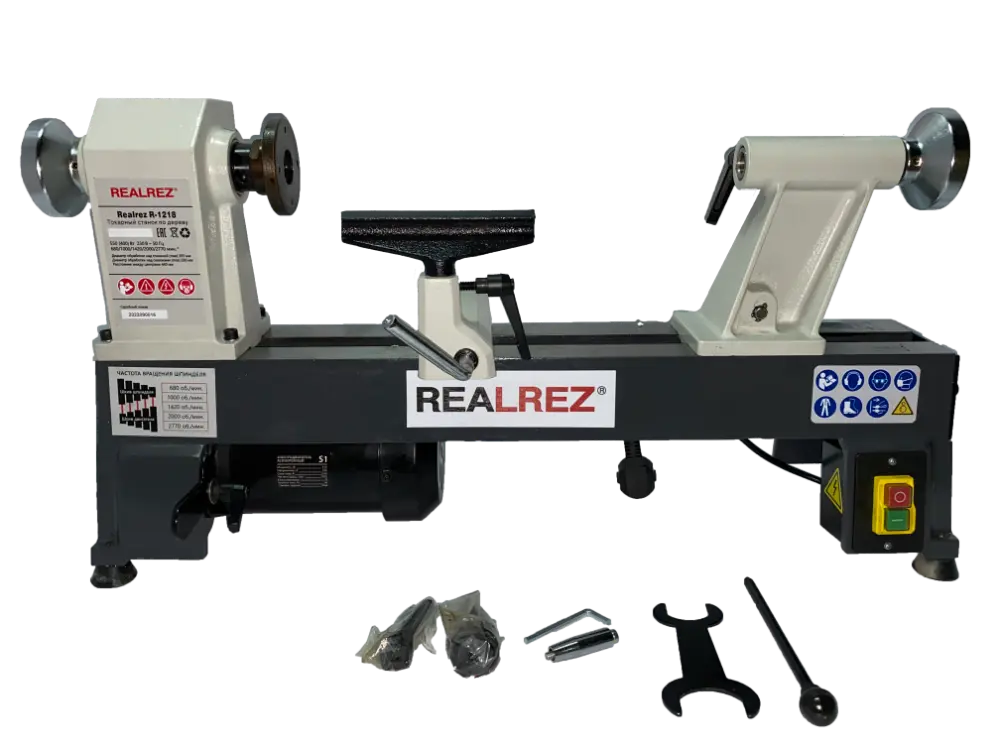 Токарный станок REALREZ R-1218, 550Вт, 220В