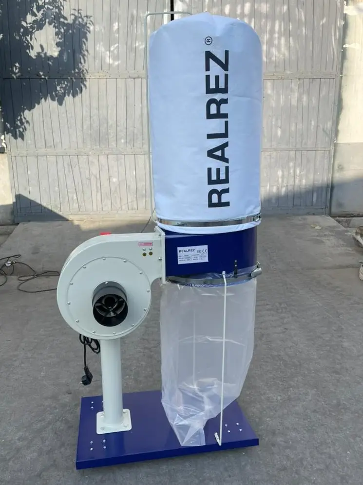 Вытяжка для стружки REALREZ FM 230/220V, 0,75 кВт, 2 мешка