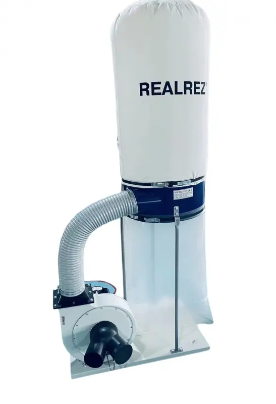 Вытяжка для стружки REALREZ FM300/400V, 1,5 кВт, 2 мешка
