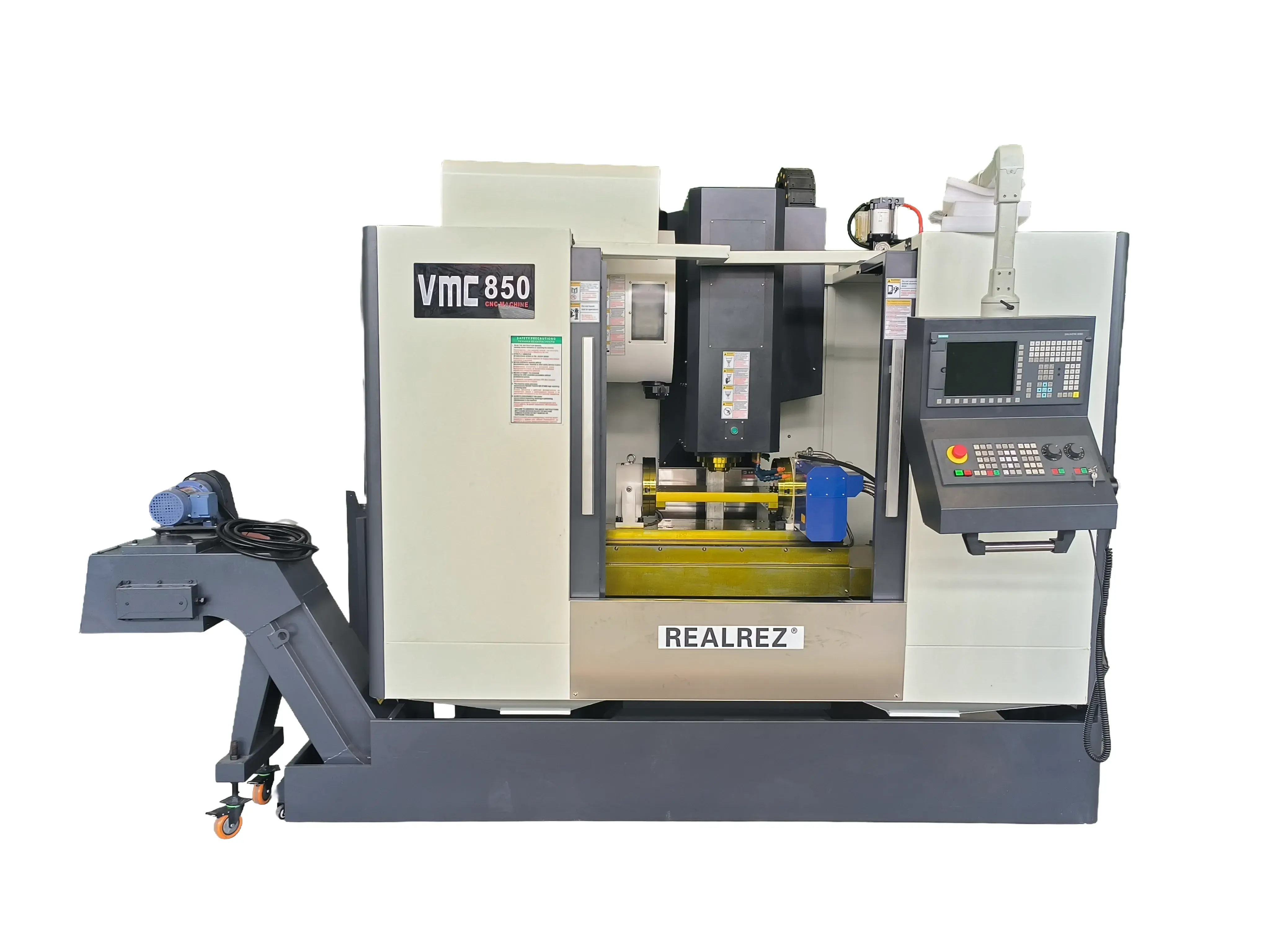 Фрезерный обрабатывающий центр с ЧПУ REALREZ VMC850 (4-ая ось + Siemens 828D)