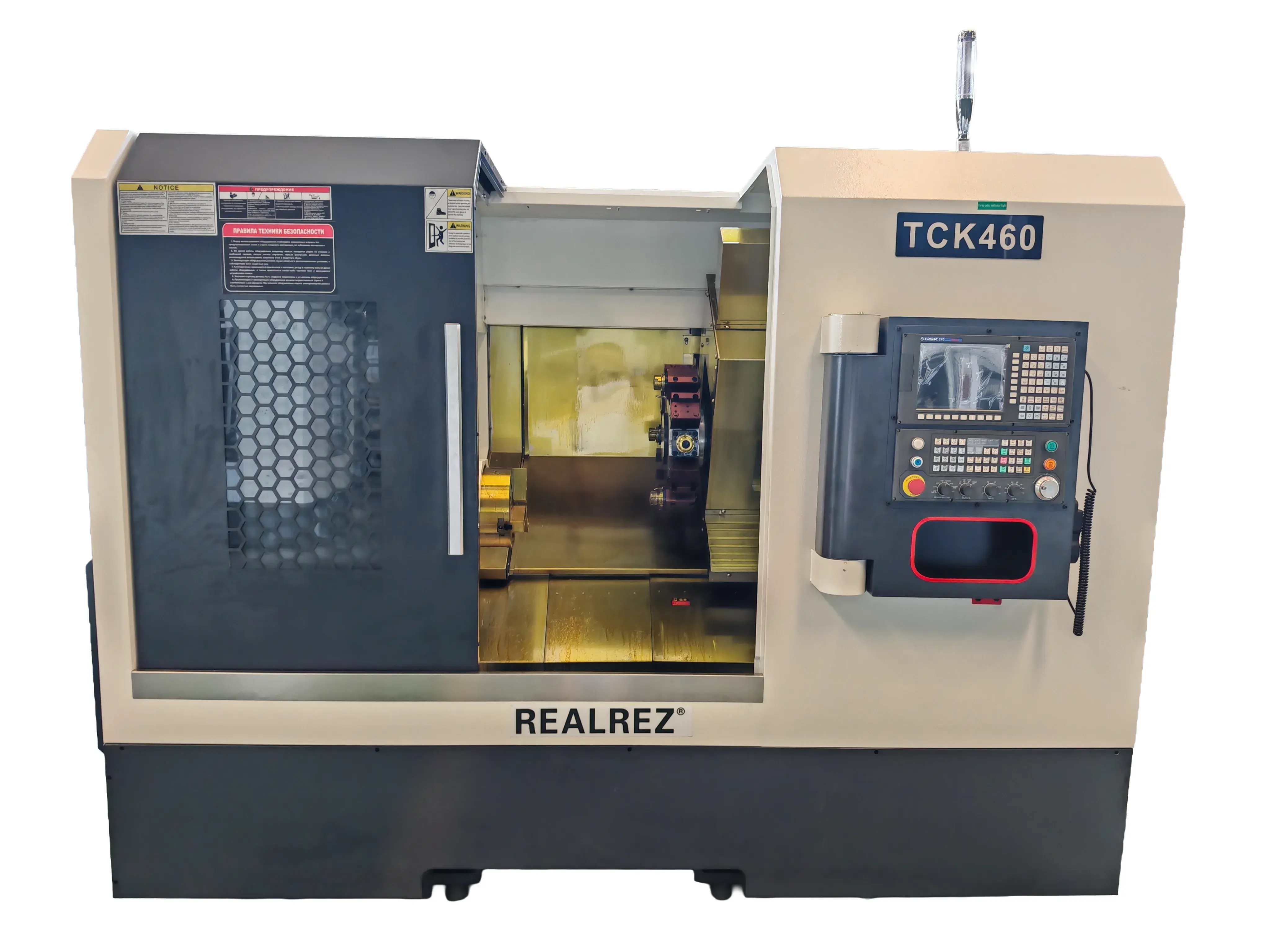 Токарный станок с ЧПУ Realrez ТCK 460x350 с наклонной станиной, 11кВт