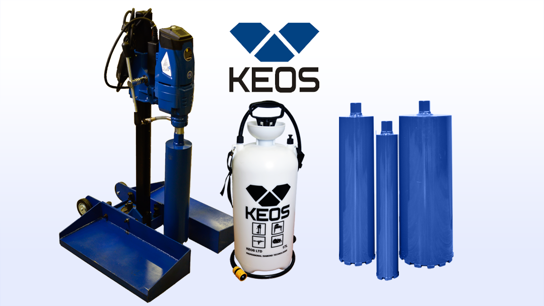 Керноотборник KEOS KB 250, прямой штатив KS-250S, 2800Вт, 250мм