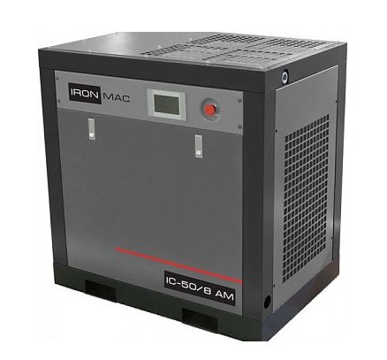 Винтовой компрессор IRONMAC IC 50/8 AM VSD, 8 бар, 37 кВт, 6180 л/мин, 380В
