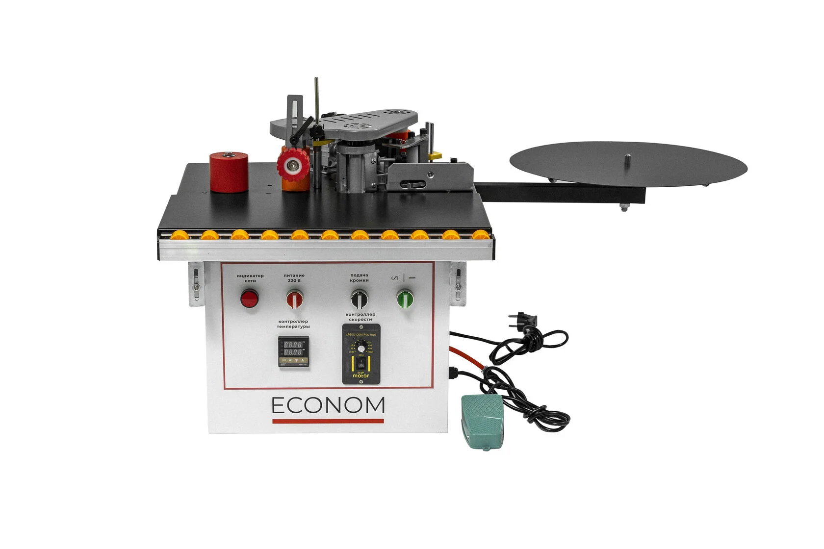Кромкооблицовочный станок KROM ECONOM с педалью, 1.2 кВт, 220В
