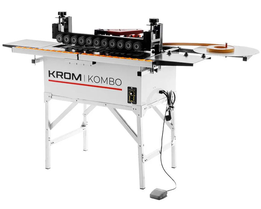 Кромкооблицовочный станок KROM KOMBO с педалью, 1.2 кВт, 220В