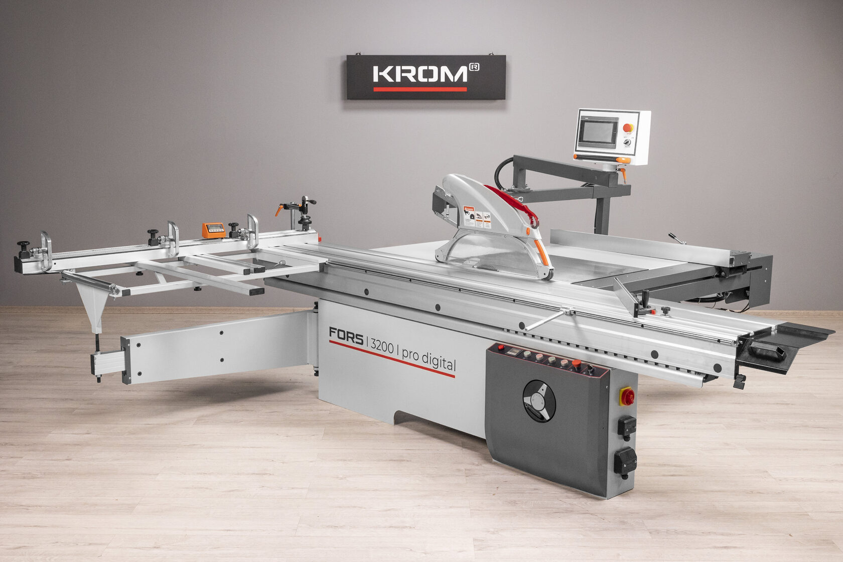 Форматно-раскроечный станок KROM FORS 3200 PRO DIGITAL, 6.6 кВт, 380В, каретка 3200 × 380 мм