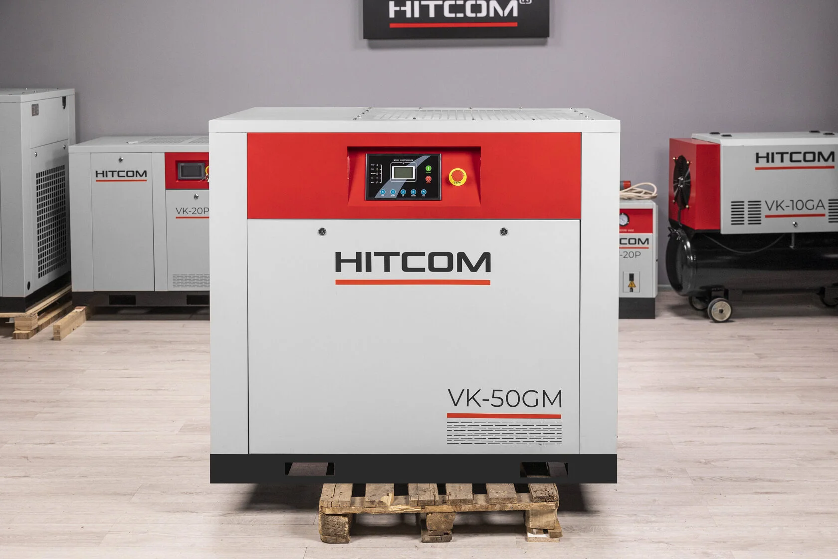 Компрессор винтовой HITCOM VK-50GM, 37 кВт, 10 бар, 6300 л/мин, 380В
