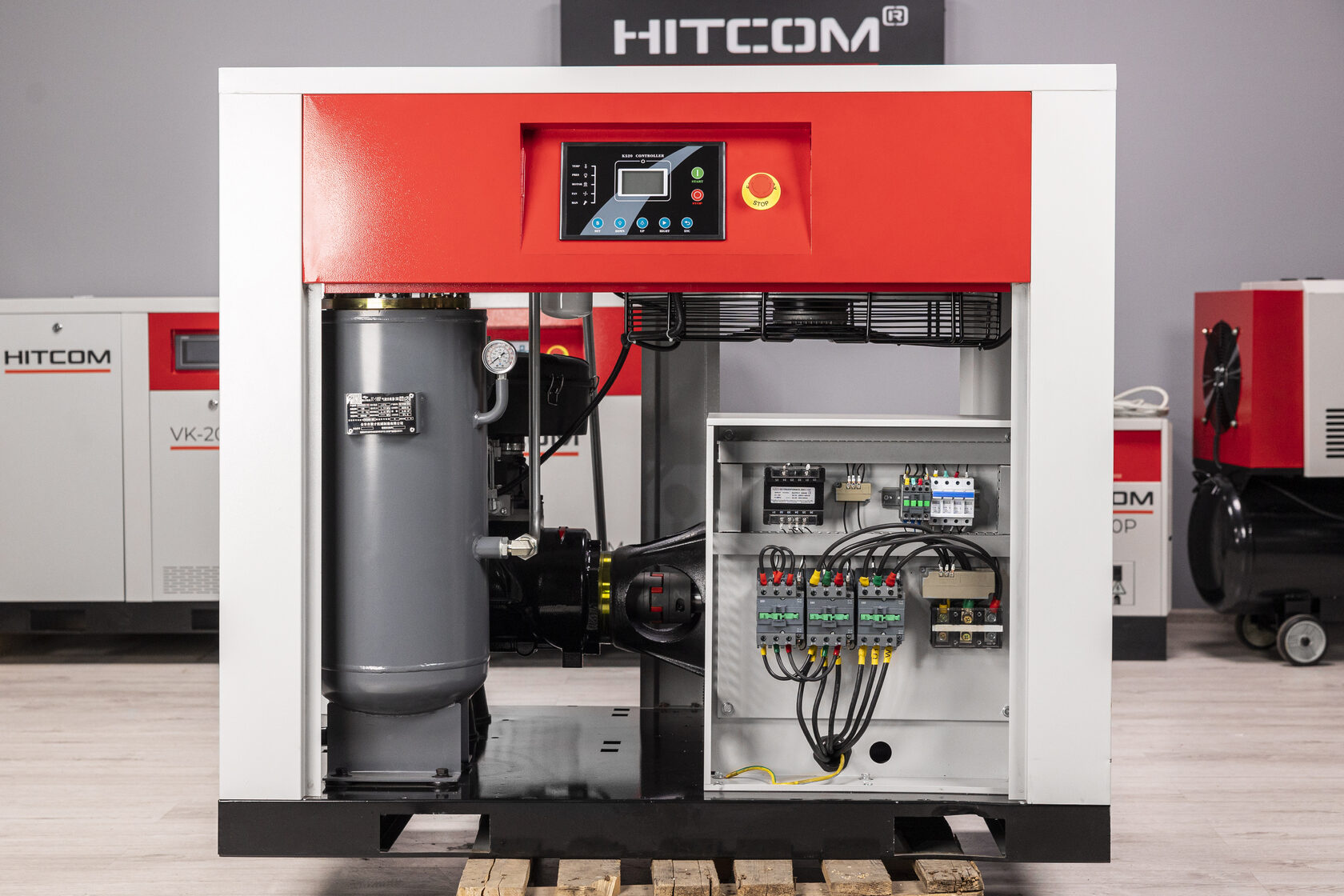 Компрессор винтовой HITCOM VK-50GM, 37 кВт, 10 бар, 6300 л/мин, 380В