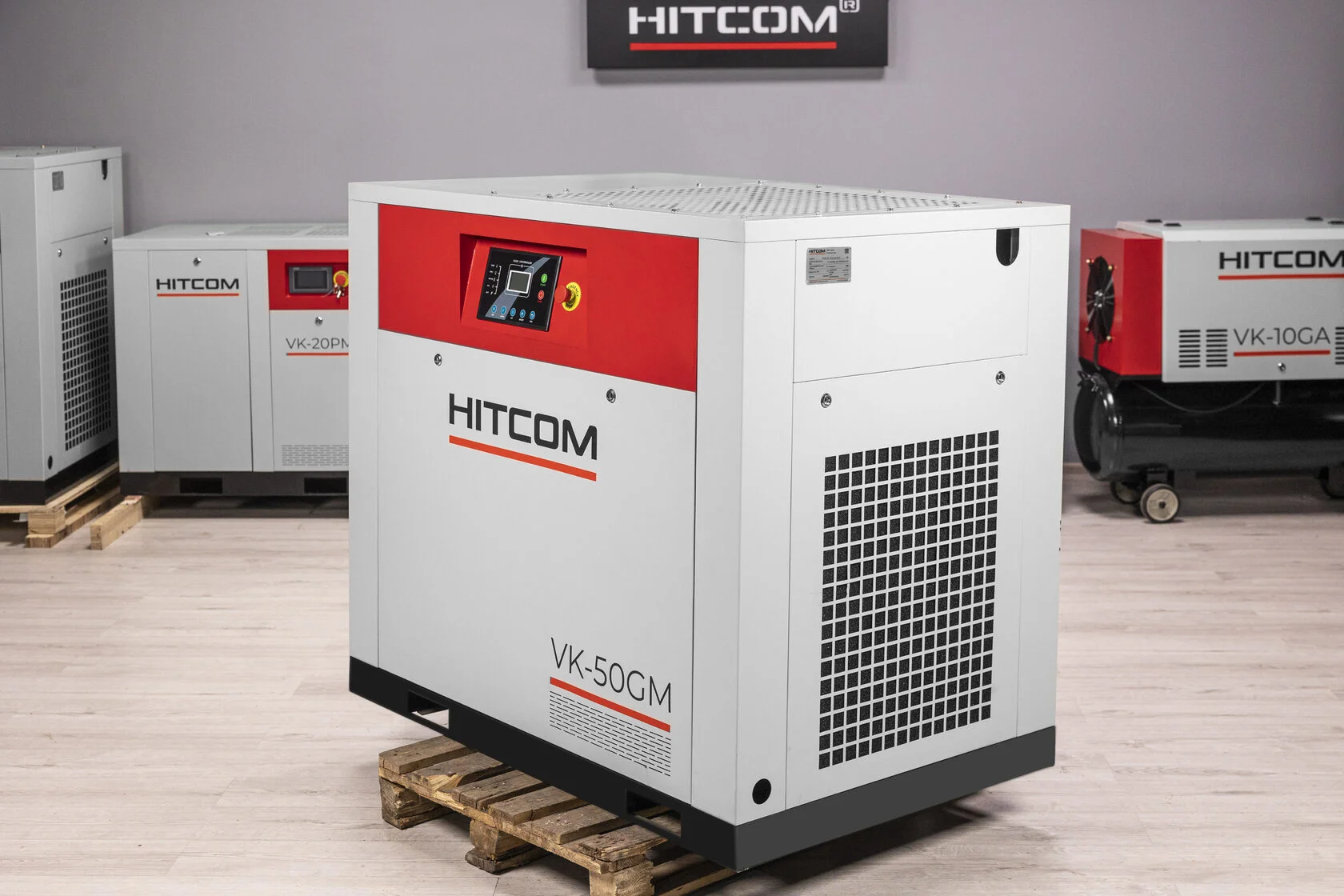 Компрессор винтовой HITCOM VK-50GM, 37 кВт, 10 бар, 6300 л/мин, 380В