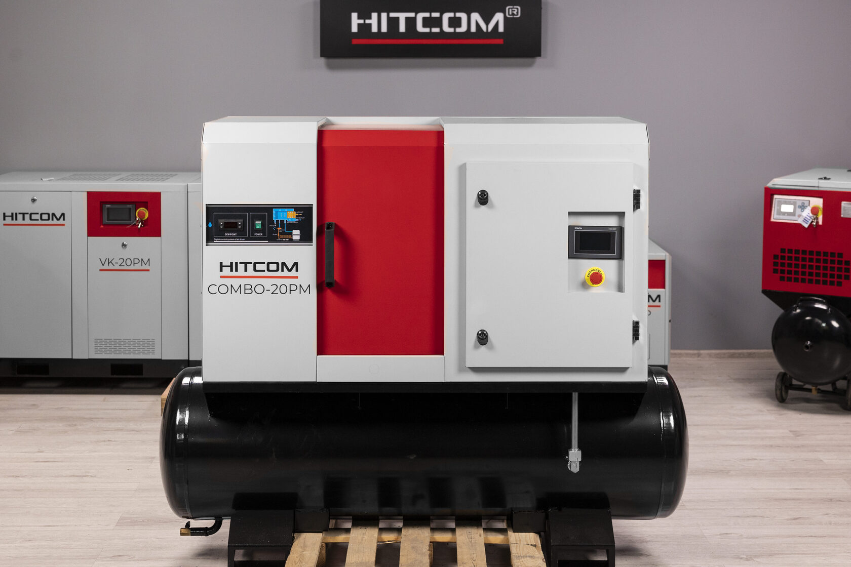 Компрессор винтовой HITCOM COMBO-20PM, моноблок 3 в 1, 15 кВт, 15 бар, 1200 л/мин
