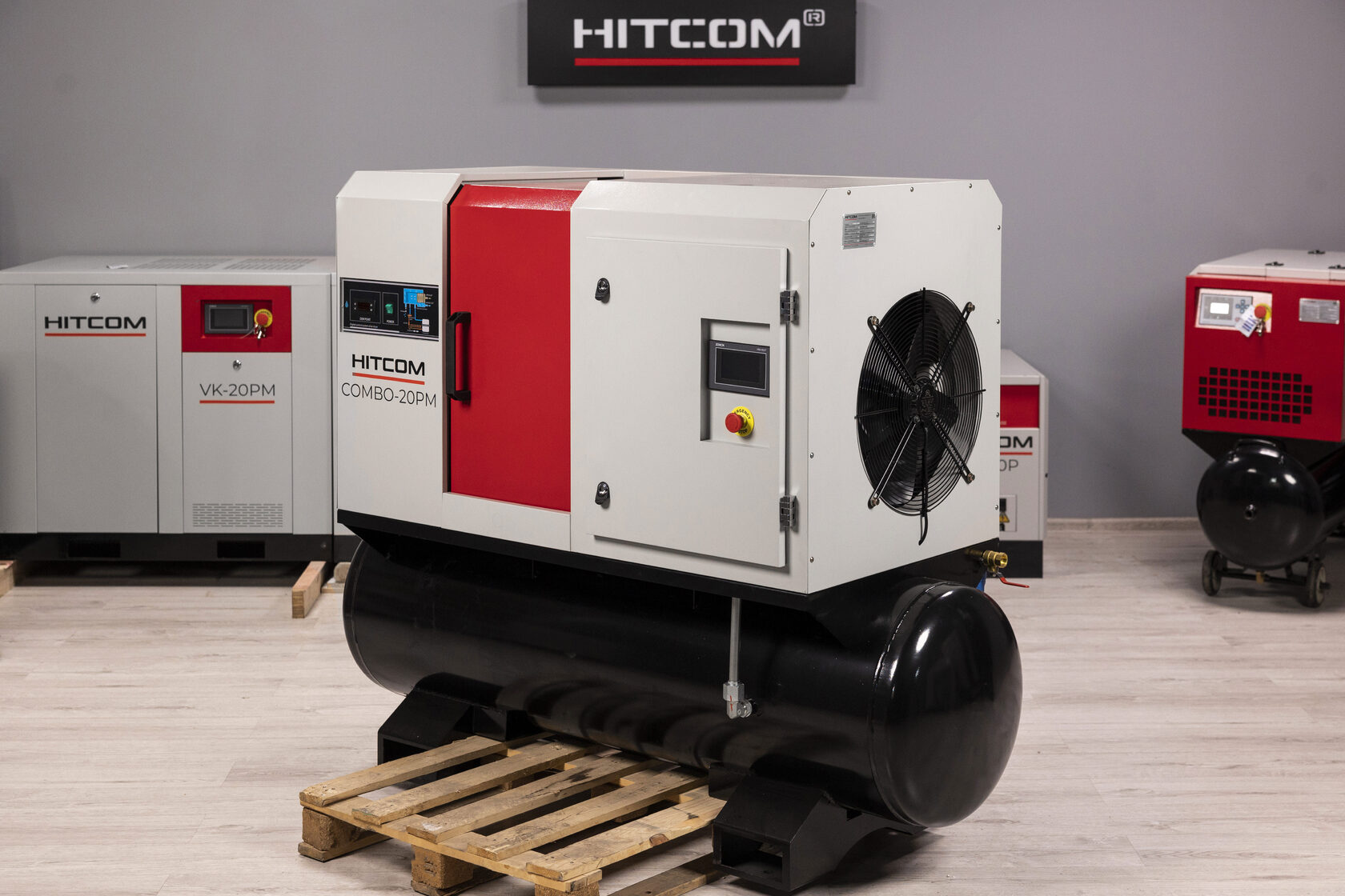 Компрессор винтовой HITCOM COMBO-20PM, моноблок 3 в 1, 15 кВт, 15 бар, 1200 л/мин